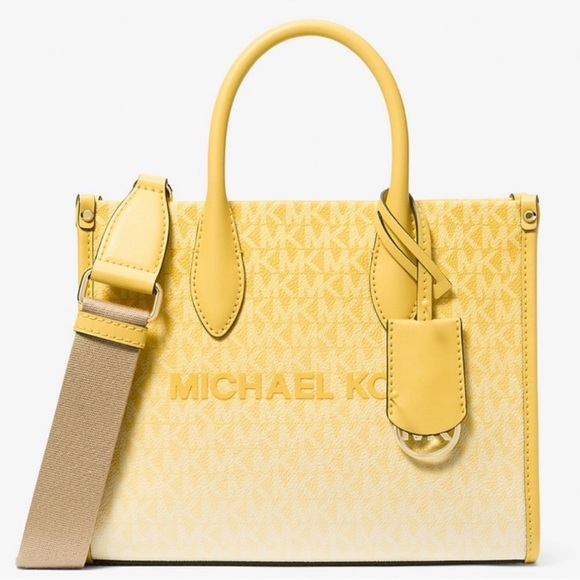 Mirella Small Ombré Signature Logo Crossbody Bag Daisy Yellow - Picture 1 of 10